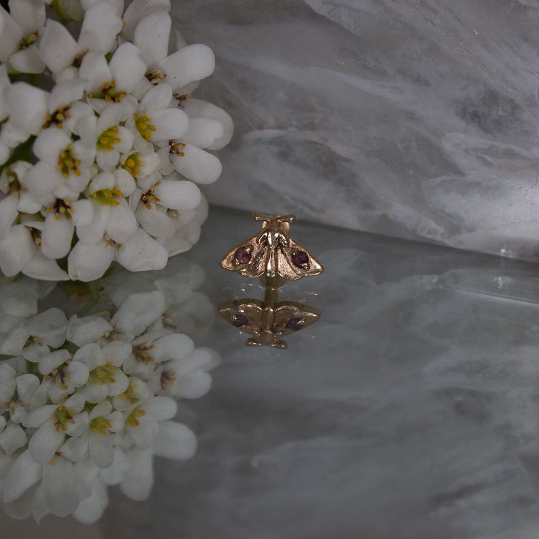 Luna 14k Gold Moth Threadless End