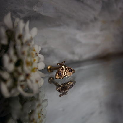 Luna 14k Gold Moth Threadless End