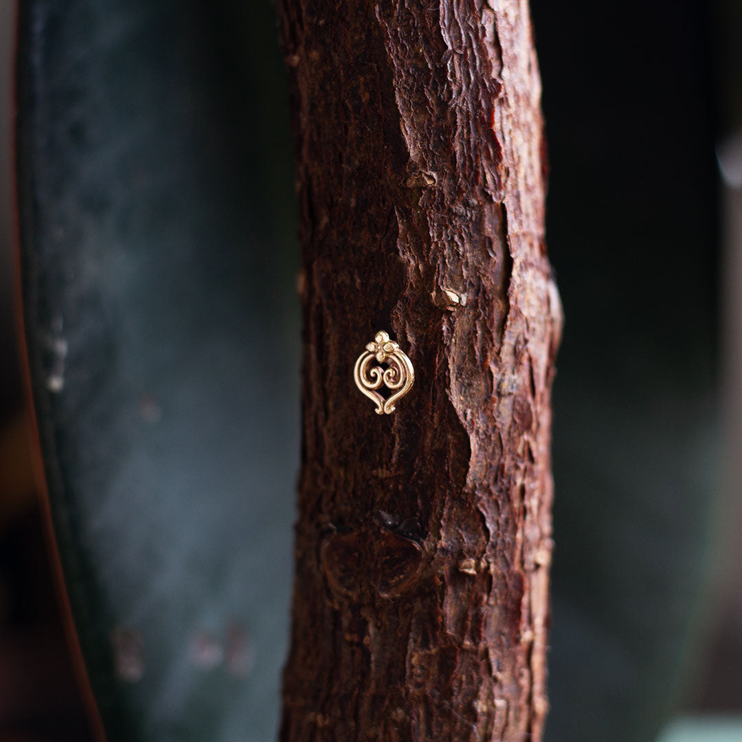 Maude 14k Gold Filigree Threadless End